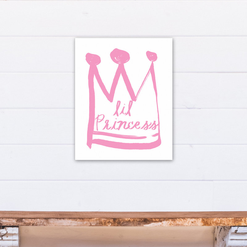Art sur toile little princess Brewer, H 20 po x l 16 po x P 1,25 po, Rose