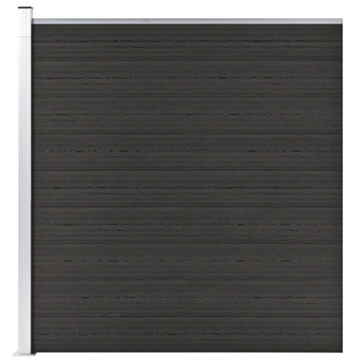 Makris Fence Panel WPC 175x186 cm Black