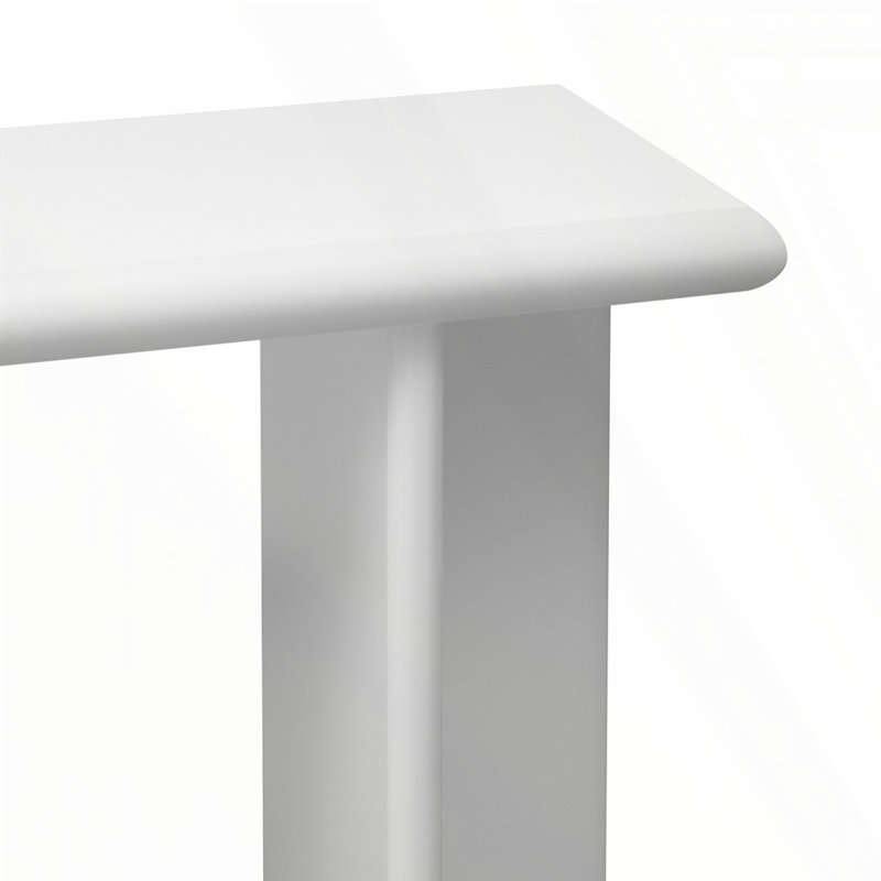 Table d'entrée moderne avec pieds en L, Blanc