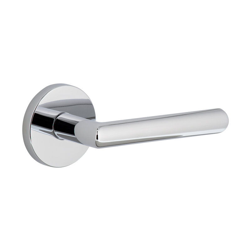 Viaggio Circolo Rosette Privacy (Bed & Bath) with Moderno Lever, Right, 2.375", Bright Chrome