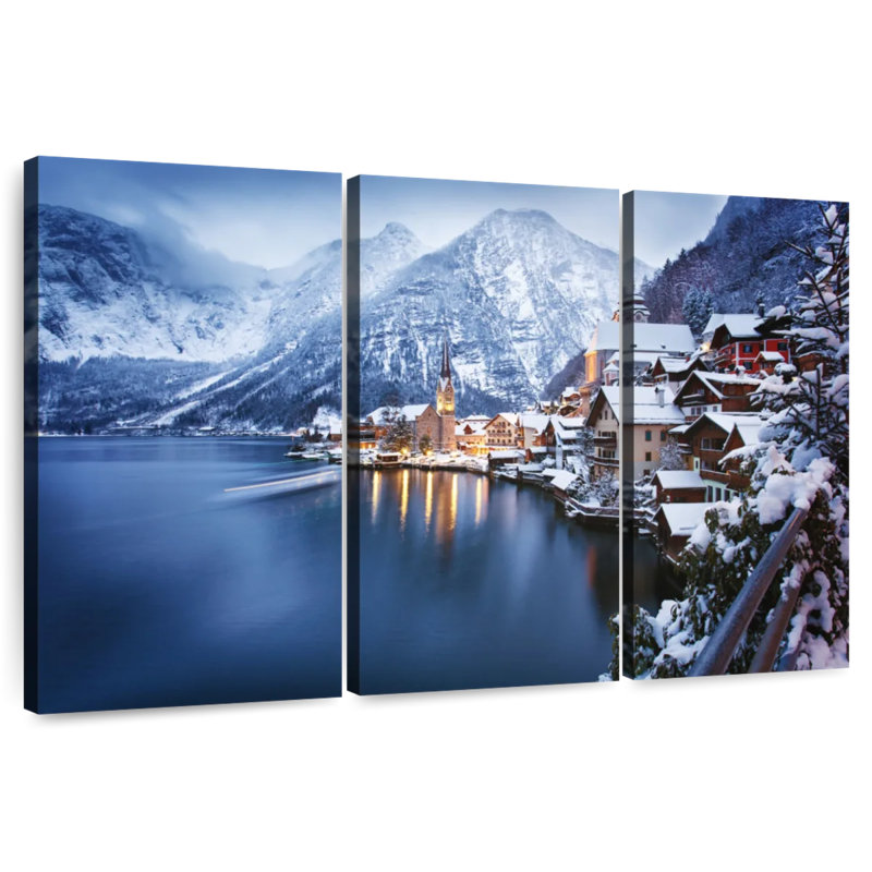 Sebbie Wintry Hallstatt, 32" H x 50" W