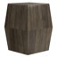 Table d'appoint à motif géométrique en bois de manguier massif l 16 po Terry-110733436