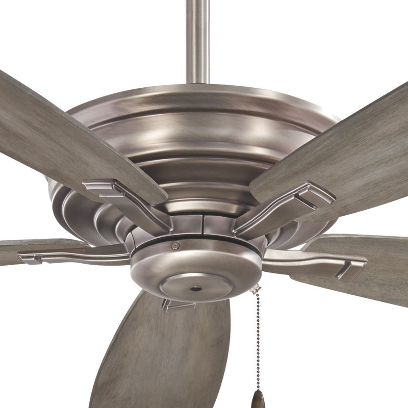 52" Kafe' 5 - Blade Standard Ceiling Fan with Pull Chain, Brushed Nickel