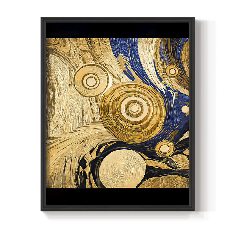«Abstract Abstract», reproduction encadrée - prêt à accrocher, H 10 po x l 8 po, Noir