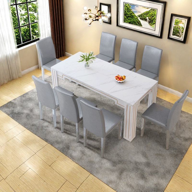 Dining Table Sets(must Include Both Table And Chair), 71in Mdf Modern