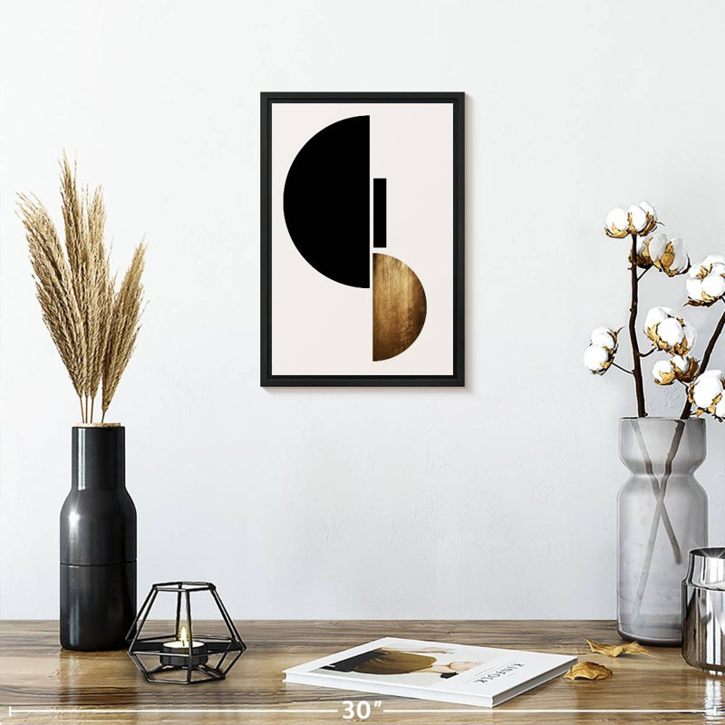 Shape II, 9" X 13", Floating Frame Black
