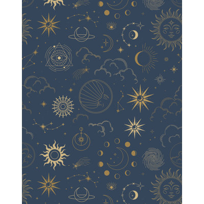 7m x 75cm Matte Occult Pattern Wallpaper Roll