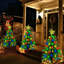 Ensemble de 2 décorations de Noël pour sapin de Noël d'extérieur, 8 lumières de sapin de Noël solaires avec 100 lumières DEL de Noël pour l'extérieur