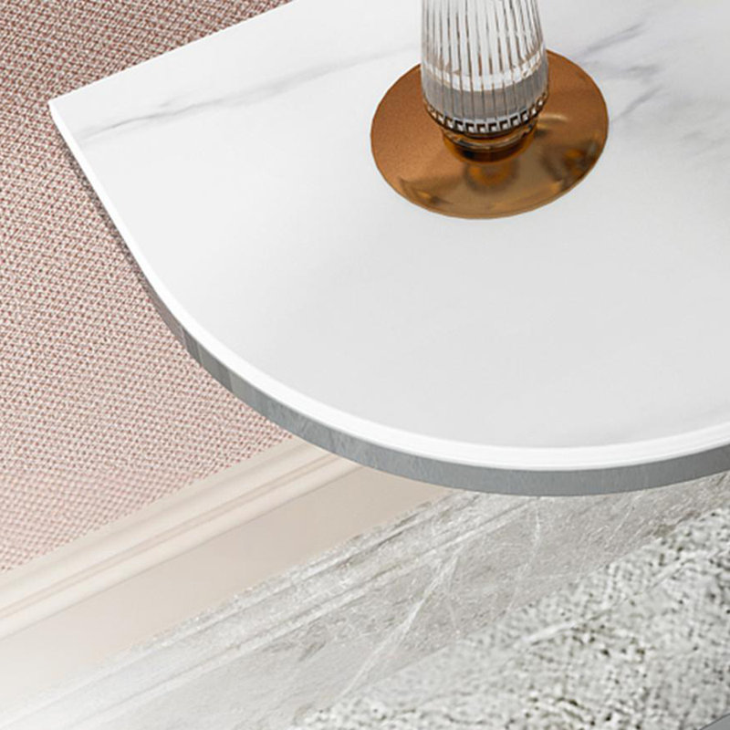 Console Modern Luxury, Argent argent, Blanc
