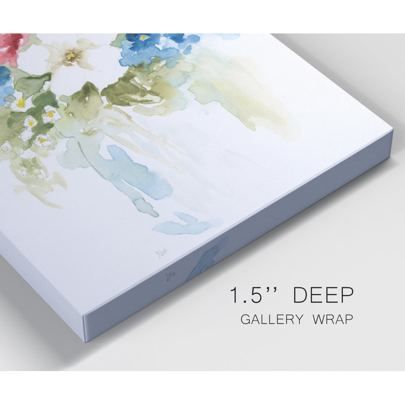 «Spring Medley I» par Nan - reproduction d'art sur toile tendue, H 12 po x l 8 po x P 1 po