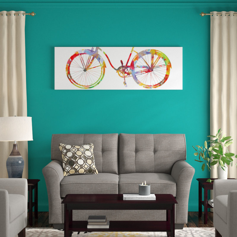 « vélo on i », impression sur toile, H 20 po x l 60 po x P 1,5 po