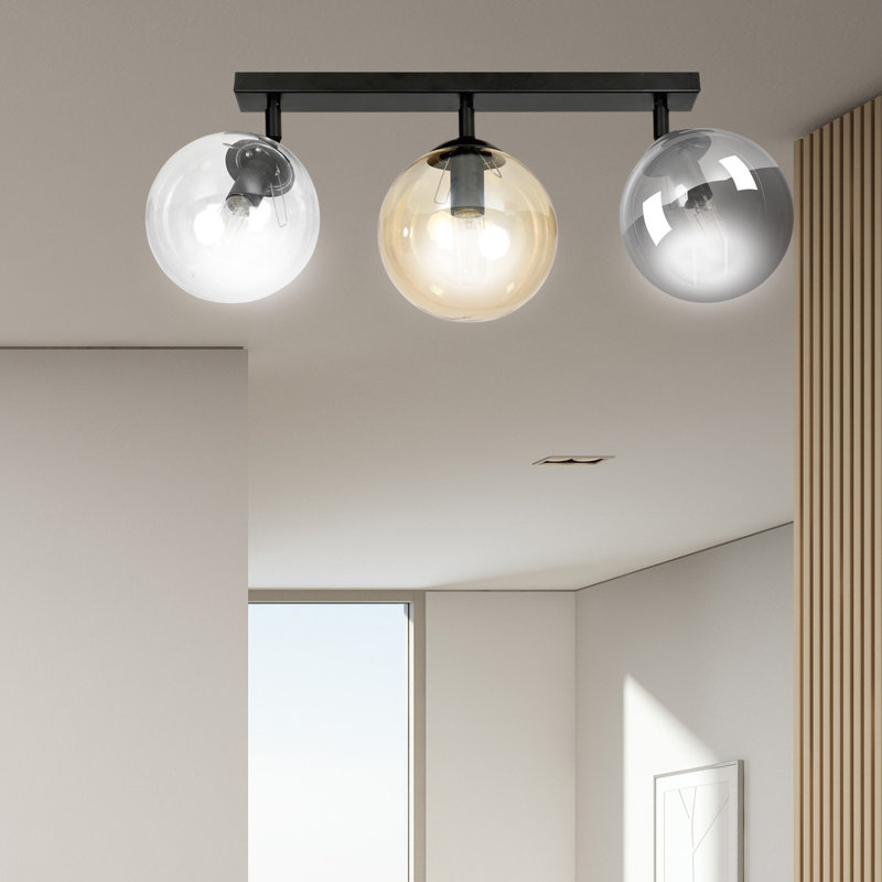 Cadeon 55Cm 3-Light Track Kit, Graphite/Amber/Transparent
