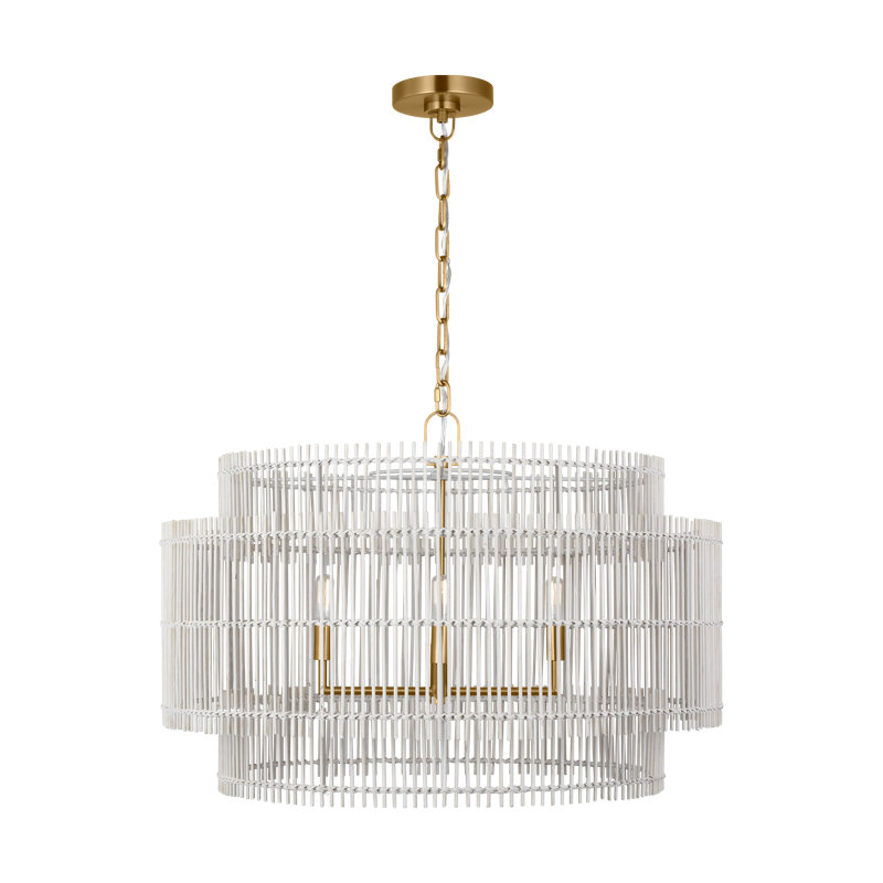 Elio Medium Hanging Shade, Burnished Brass, 20.75" H x 30" W x 30" D