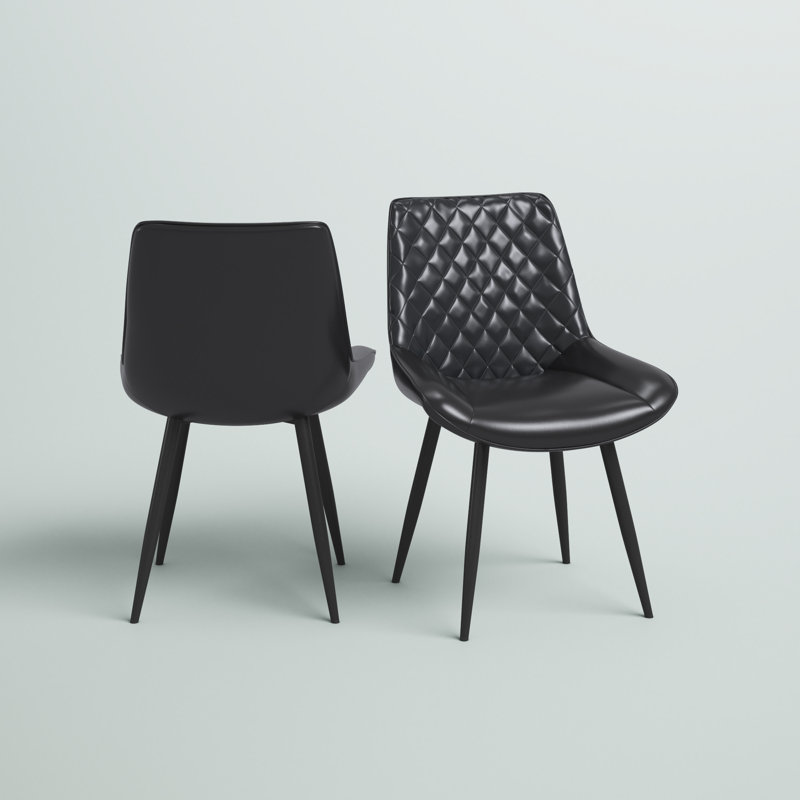 Chaise d'appoint rembourré, Noir