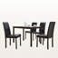 Ensemble de salle à manger en bois noir 5 pièces Slone Kashia, H 29,5 po x l 47,75 po x P 30 po