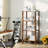 Tall 4-Tier Wooden Bookcase For Small Spaces - Industrial Book Shelf With Slim Design-5444509-11207301