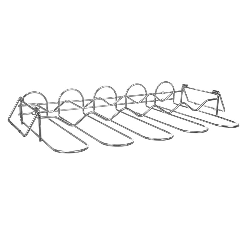 Wall Mounted Wine Bottle & Glass Rack in Silver