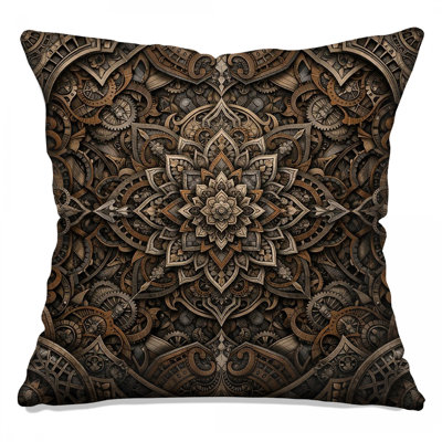 Coussins Intricate Steampunk Mandala