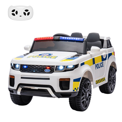 VUS de police 12 V pour enfants avec télécommande, lumières DEL