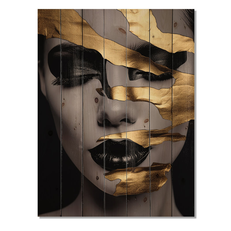 Delafield - Panneaux de décoration murale en bois tendance, H 44 po x l 34 po