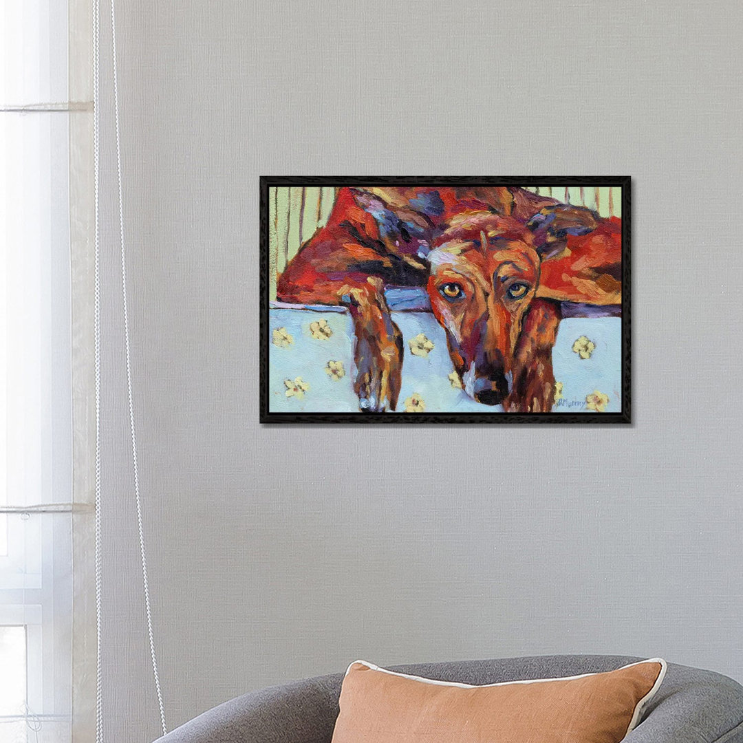 Lauren The Greyhound von Roberta Murray - Galerie- Giclée auf Leinwand