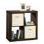 4 organisateurs de rangement dans les tons bruns, avec bacs en tissu, parfaits pour les garde-robes et les vestibules, assemblage rapide, installation compacte, petits espaces compacts