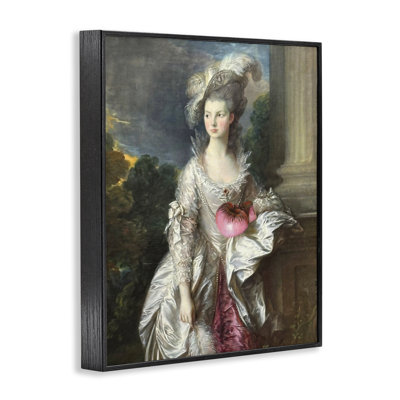 Dame historique avec gant de boxe, giclée encadrée, design par Grotto Studios