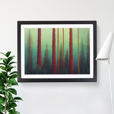 XH1022-6156X Modern Pine Tree Forest Vol.2 - Single Picture Frame Print