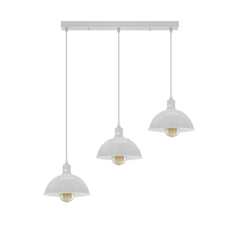 Labeeb 3 - Light Kitchen Island Pendant, White