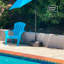  Base de parasol autoportante demi-lune en plastique pour patio