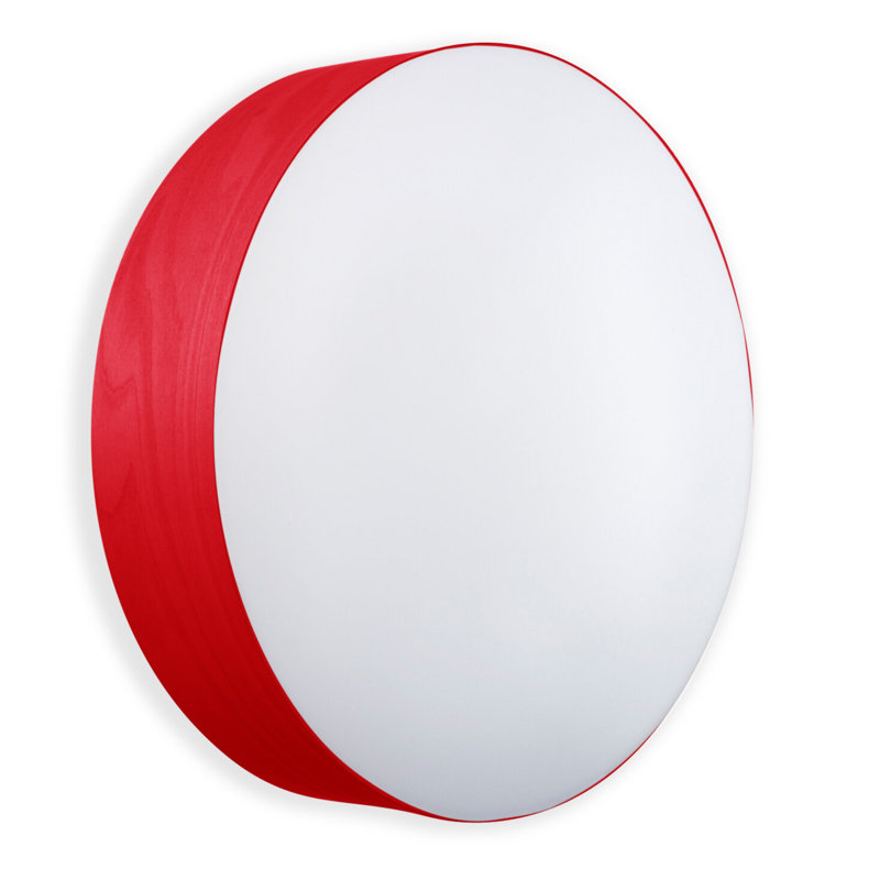 Gea 1 - Light Flush Mounted Sconce, Red, 16.5" H x 16.5" W x 3.9" D, GX53