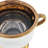 7" White And Gold Ceramic Amphora Urn