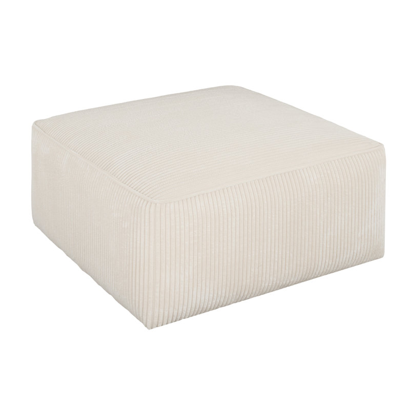Repose-pieds carré rembourré (y compris le repose-pieds), Beige