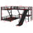 L-Shaped Bunk Bed With Loft Bed, Slide And USB Ports-1085951186