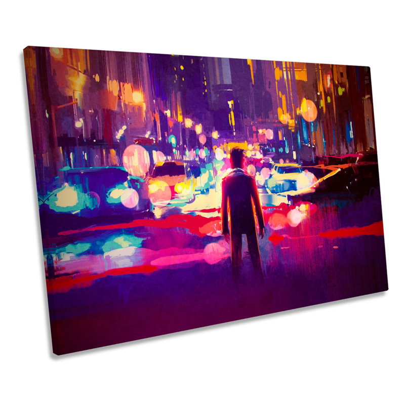 Modern Abstract City Traffic - Wrapped Canvas Print, 91.4cm H x 137.2cm W