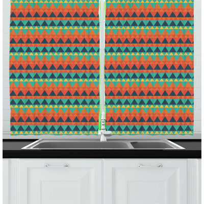 Geometric Kitchen Curtain