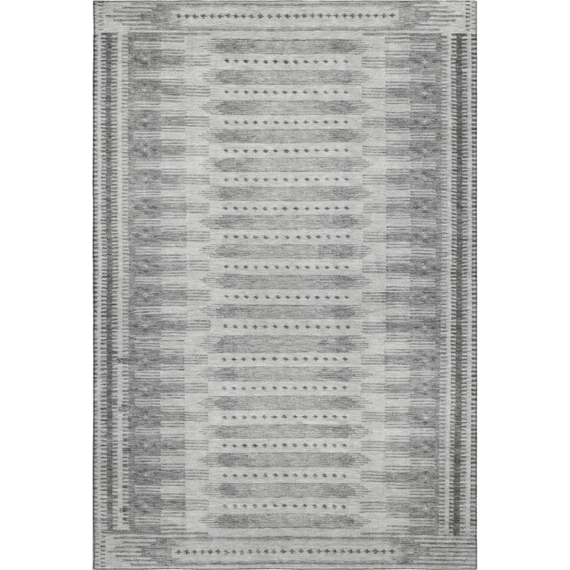 Premium Machine Washable Mayfield Border Rug, Rectangle 3' x 5'