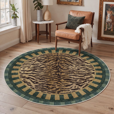 Tapis vert / brun Alissa Zagora