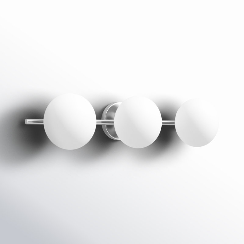 Vibi 3 Light Alabaster Dimmable Vanity Light, Chrome