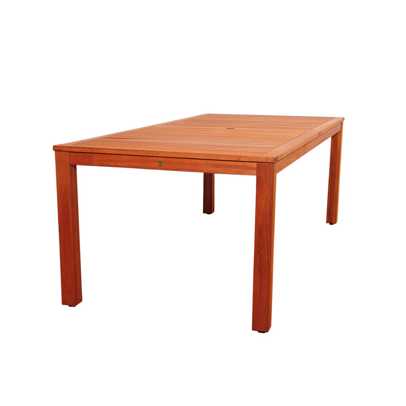 Audranna Rectangular Eucalyptus Outdoor Dining Table