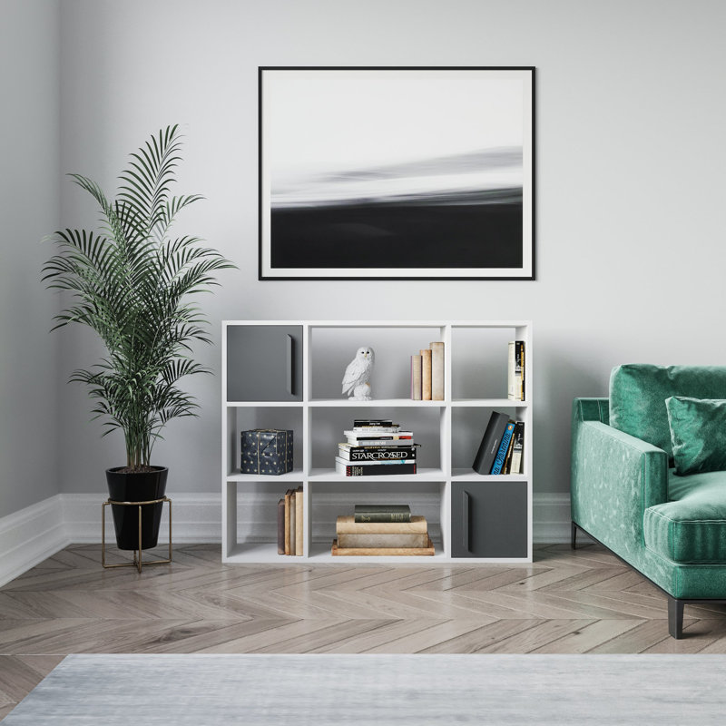 Najiyyah Storage Bookcase, White/Anthracite