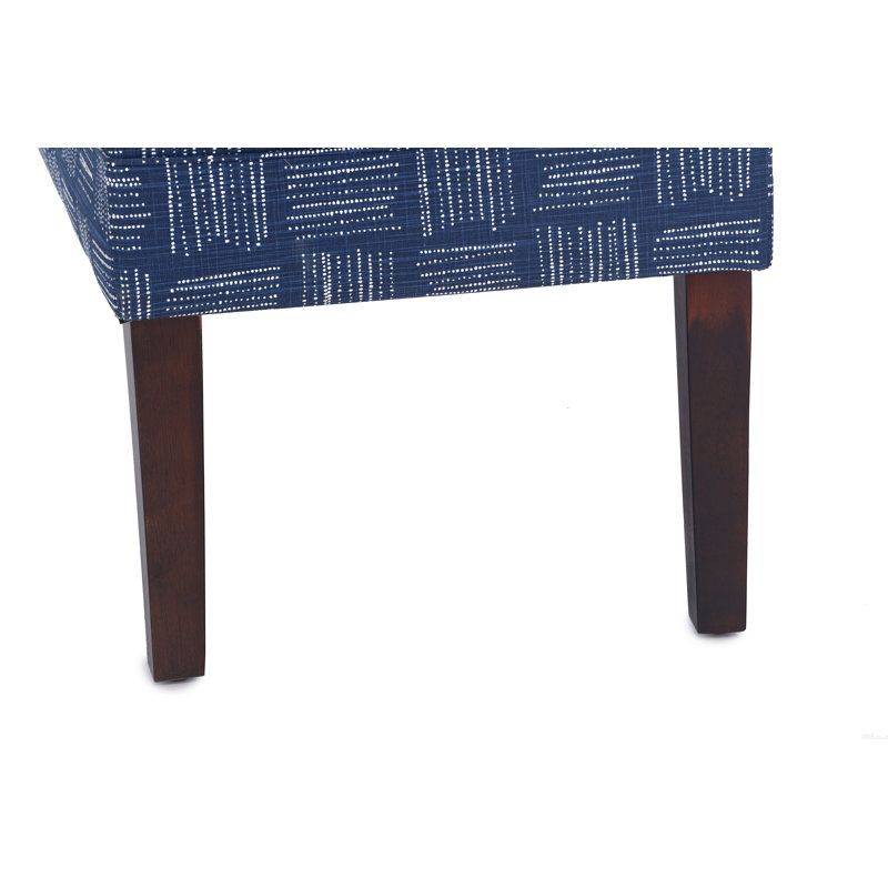 Banc rembourré Checo, Denim bleu marine