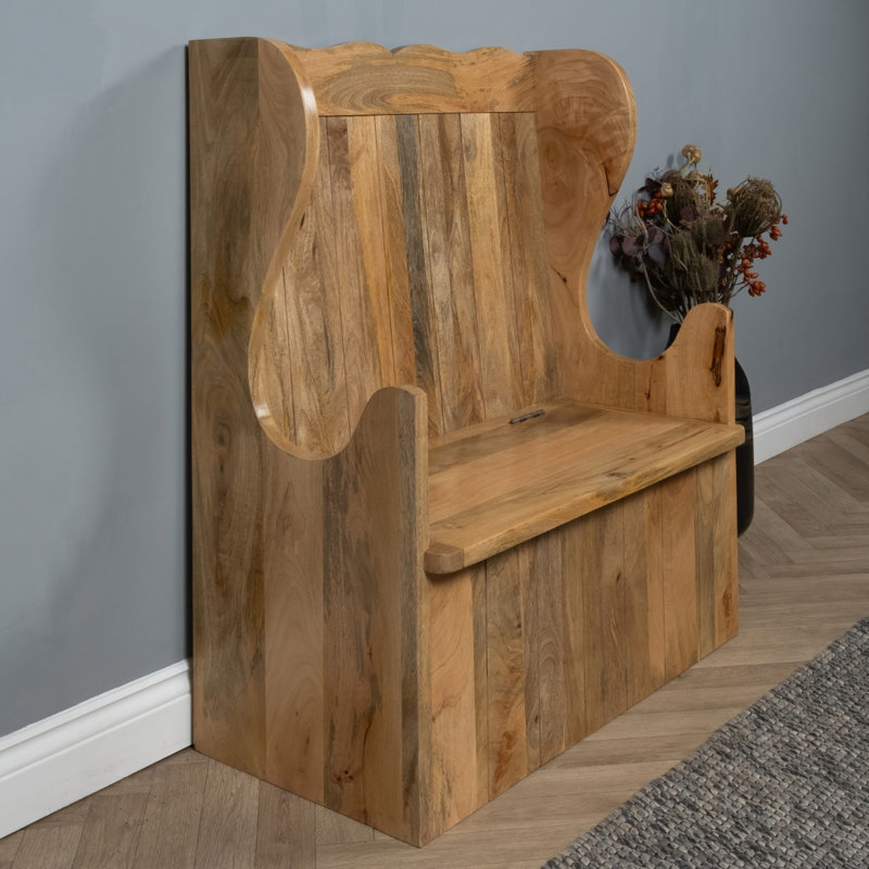 Fleischmanns Solid Wood Storage Bench, Natural