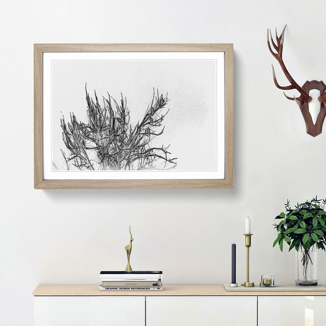 Birds in the Trees in Abstract - Picture Frame Graphic Art Print