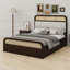 Lit plateforme en bois avec lit gigogne et 2 tiroirs-443430048