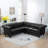Raidon L-Shaped PU Leather Sectional Sofa-123292737
