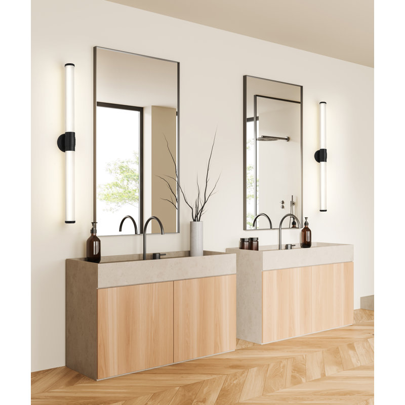 Meuble-lavabo 1 lumière Dun Dun, Noir mat