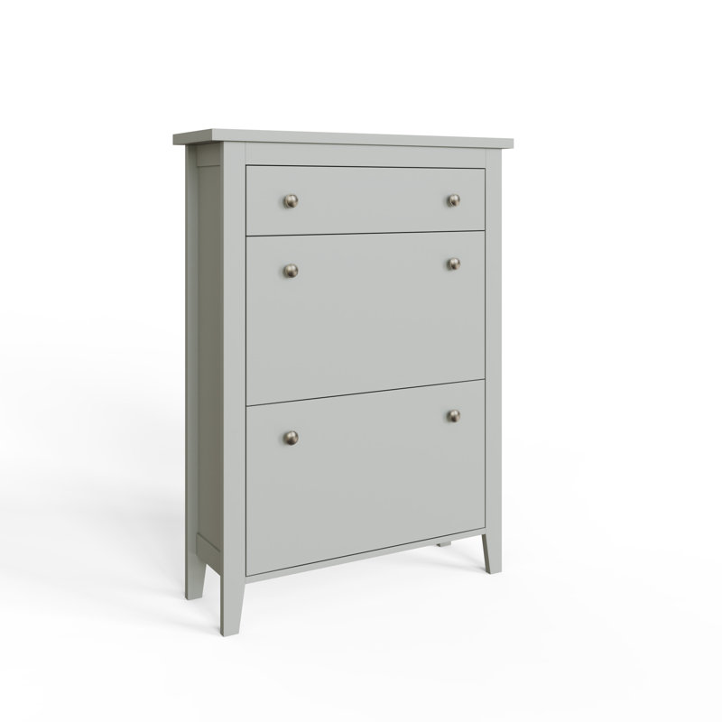 Kensington 12 Pair Flip Down Shoe Storage, Gray