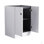 Meuble-lavabo autoportant 24 po et 2 portes d'armoire à fermeture en douceur (emballage KD) - sans le lavabo