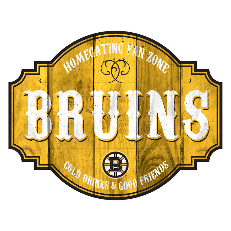 Rustic Entertainment Wall Decor, Boston Bruins